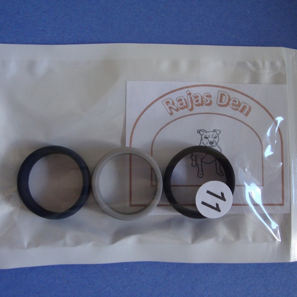 Mens Silcone Wedding Rings 3 pcs Band size 7-12